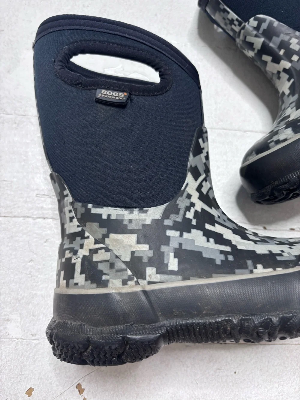 Bogs Classic Digital Camo Winter Boots Rated -30 Size 9 Grey Black